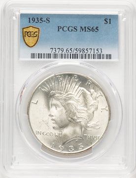 1935-S Peace Dollar PCGS MS65 (778883014)