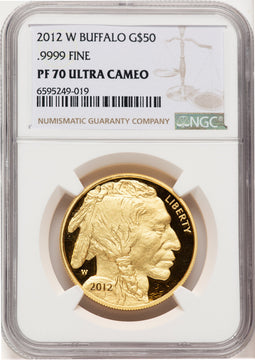 2012-W Proof Gold Buffalo 1 oz Brown Label NGC PF70