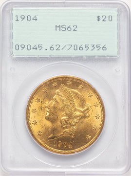 1904 $20 Liberty Liberty Double Eagle PCGS MS62