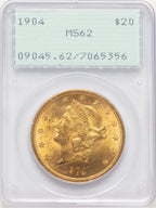 1904 $20 Liberty Liberty Double Eagle PCGS MS62
