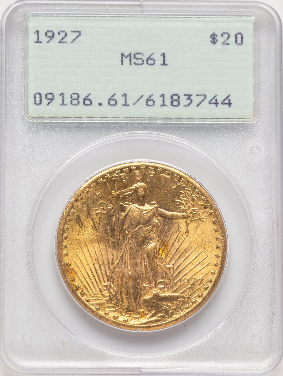 1927 $20 Saint-Gaudens Double Eagle PCGS MS61
