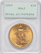 1927 $20 Saint-Gaudens Double Eagle PCGS MS63