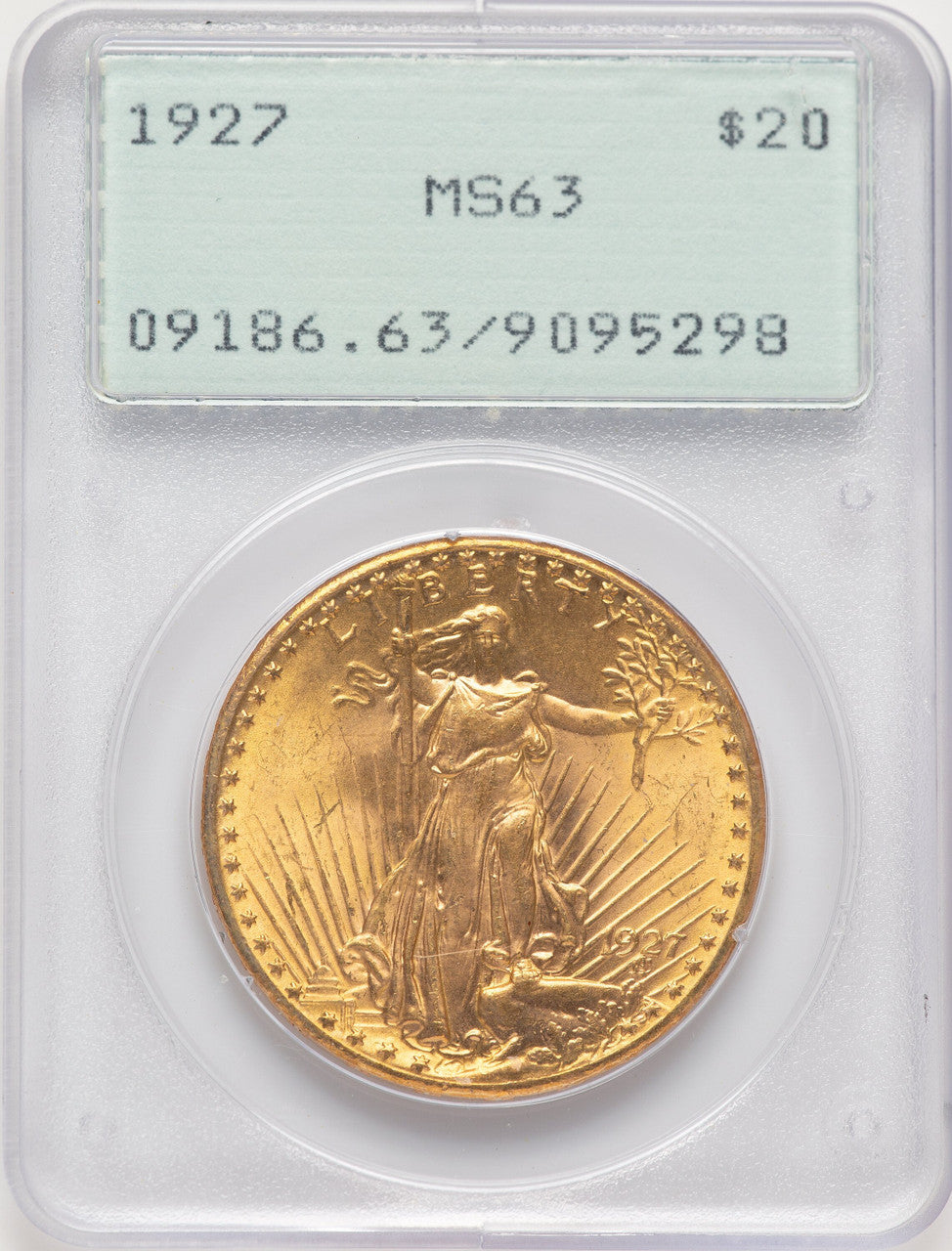 1927 $20 Saint-Gaudens Double Eagle PCGS MS63