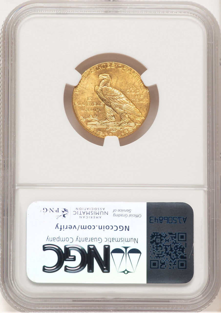 1913 $5 Indian Half Eagle NGC MS62 (778897012)