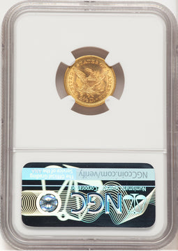 1877-S $2.50 Liberty Quarter Eagle NGC MS65