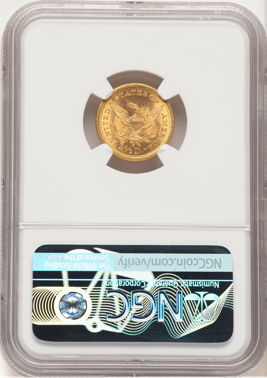 1877-S $2.50 Liberty Quarter Eagle NGC MS65