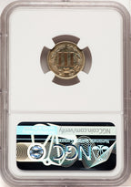 1887/6 3CN Proof Three Cent Nickel NGC PR66+