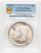 1921 Peace Peace Dollar PCGS MS64 (778946002)