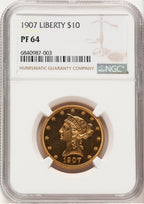 1907 $10 Liberty Proof Liberty Eagle NGC PR64