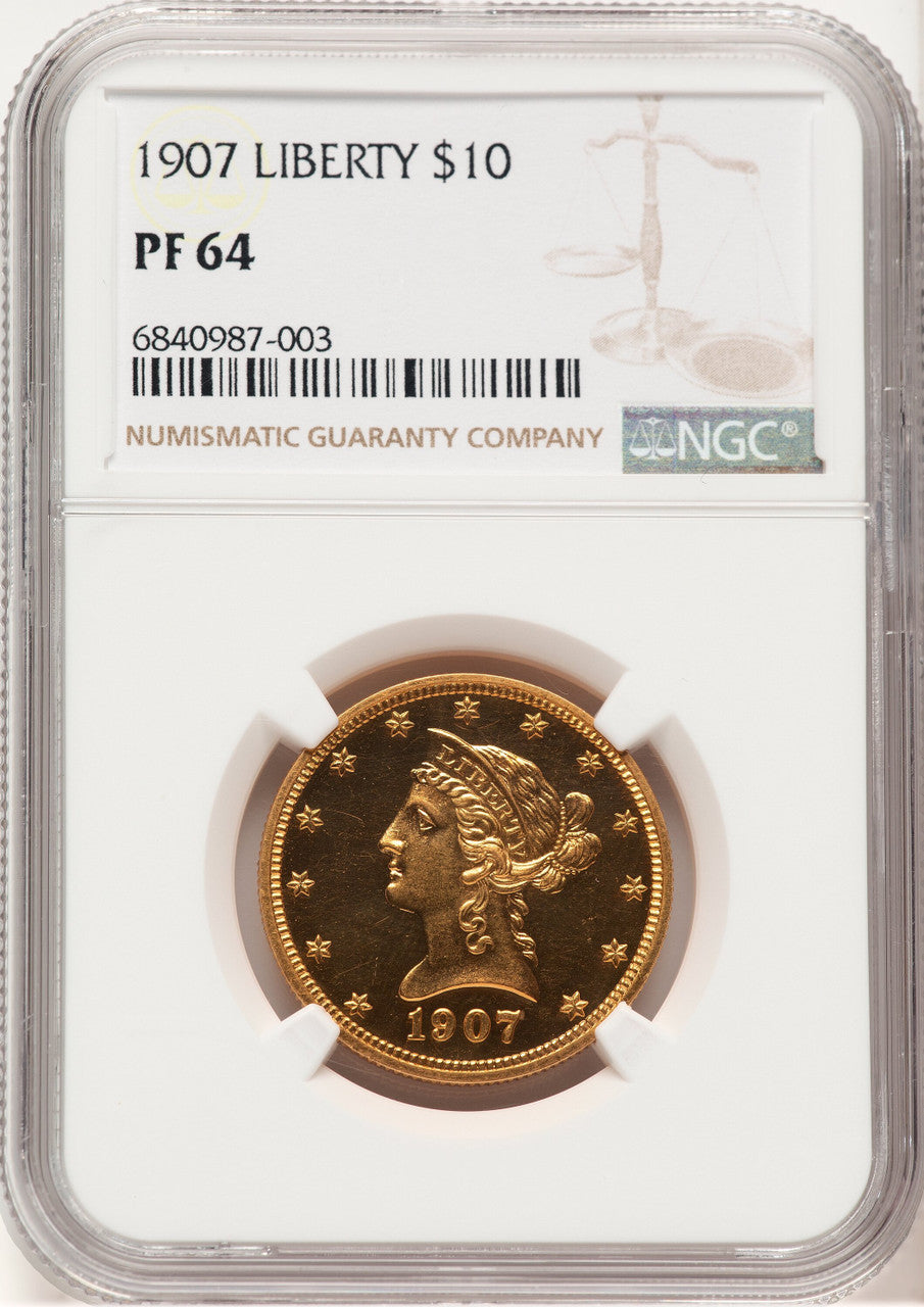 1907 $10 Liberty Proof Liberty Eagle NGC PR64