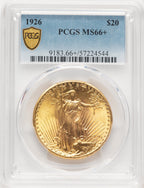 1926 $20 Saint-Gaudens Double Eagle PCGS MS66+