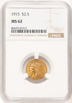1915 $2.50 Indian Quarter Eagle NGC MS62 (778950011)