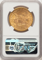 1854-S $20 Liberty Double Eagle NGC AU58