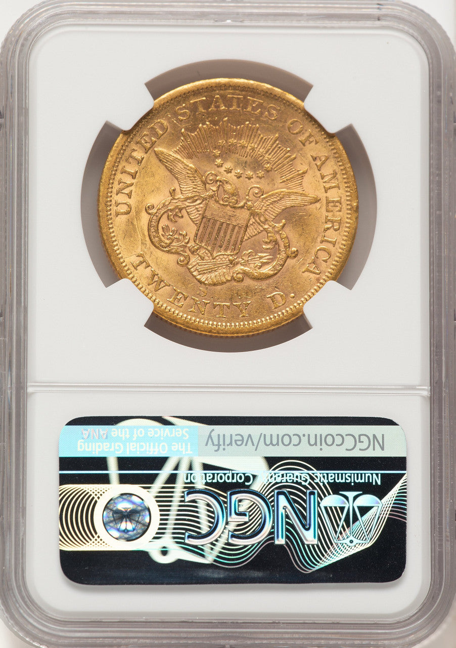 1854-S $20 Liberty Double Eagle NGC AU58