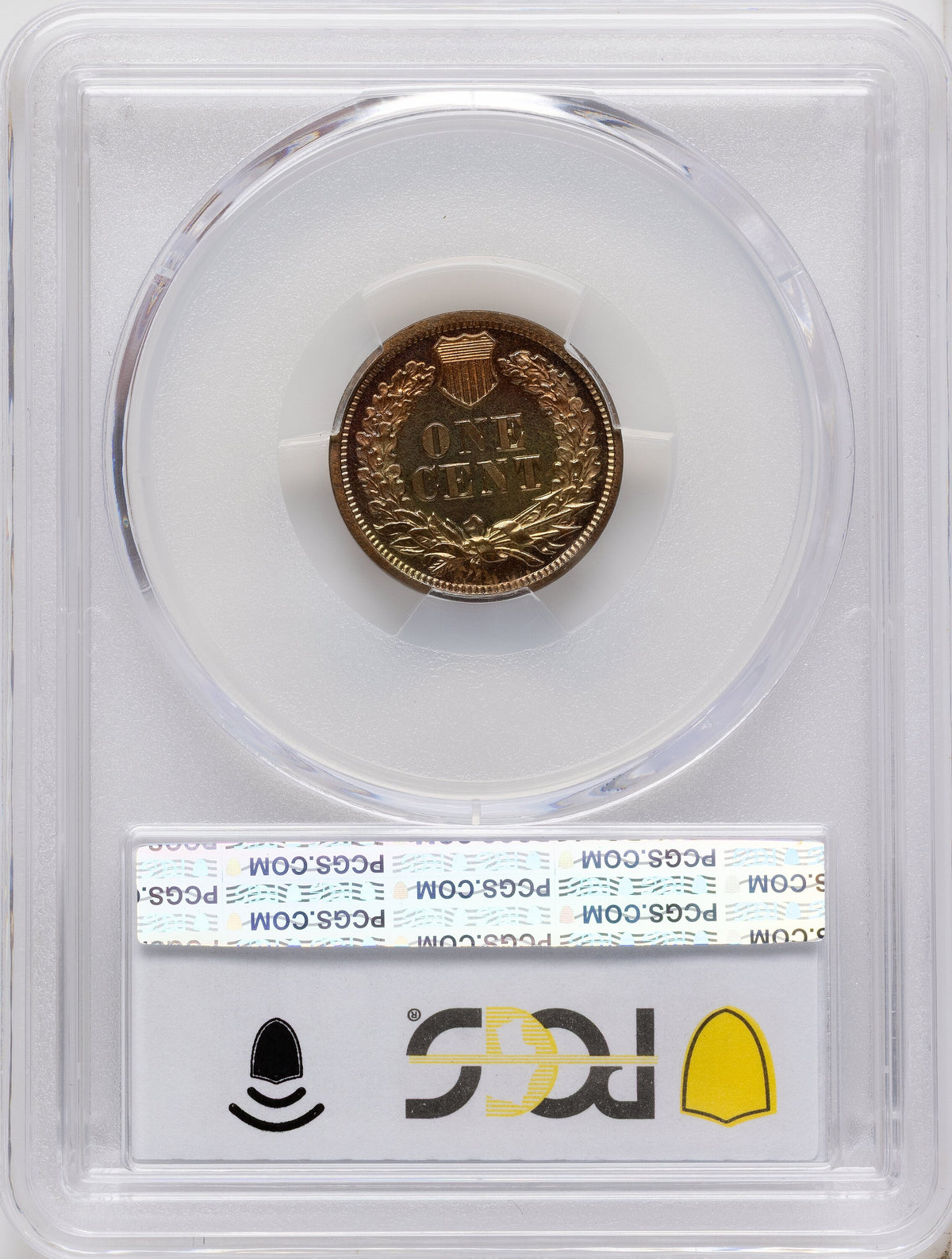 1869 1C RB Proof Indian Cent PCGS PR65