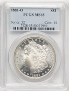 1881-O Morgan Dollar PCGS MS65 (778956001)