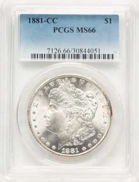 1881-CC Morgan Dollar PCGS MS66