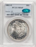 1882-O CAC Morgan Dollar PCGS MS65