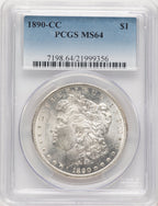 1890-CC Morgan Dollar PCGS MS64 (778956006)
