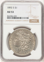 1892-S Morgan Dollar NGC AU53 (778956009)