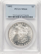 1892 Morgan Dollar PCGS MS64 (778956010)