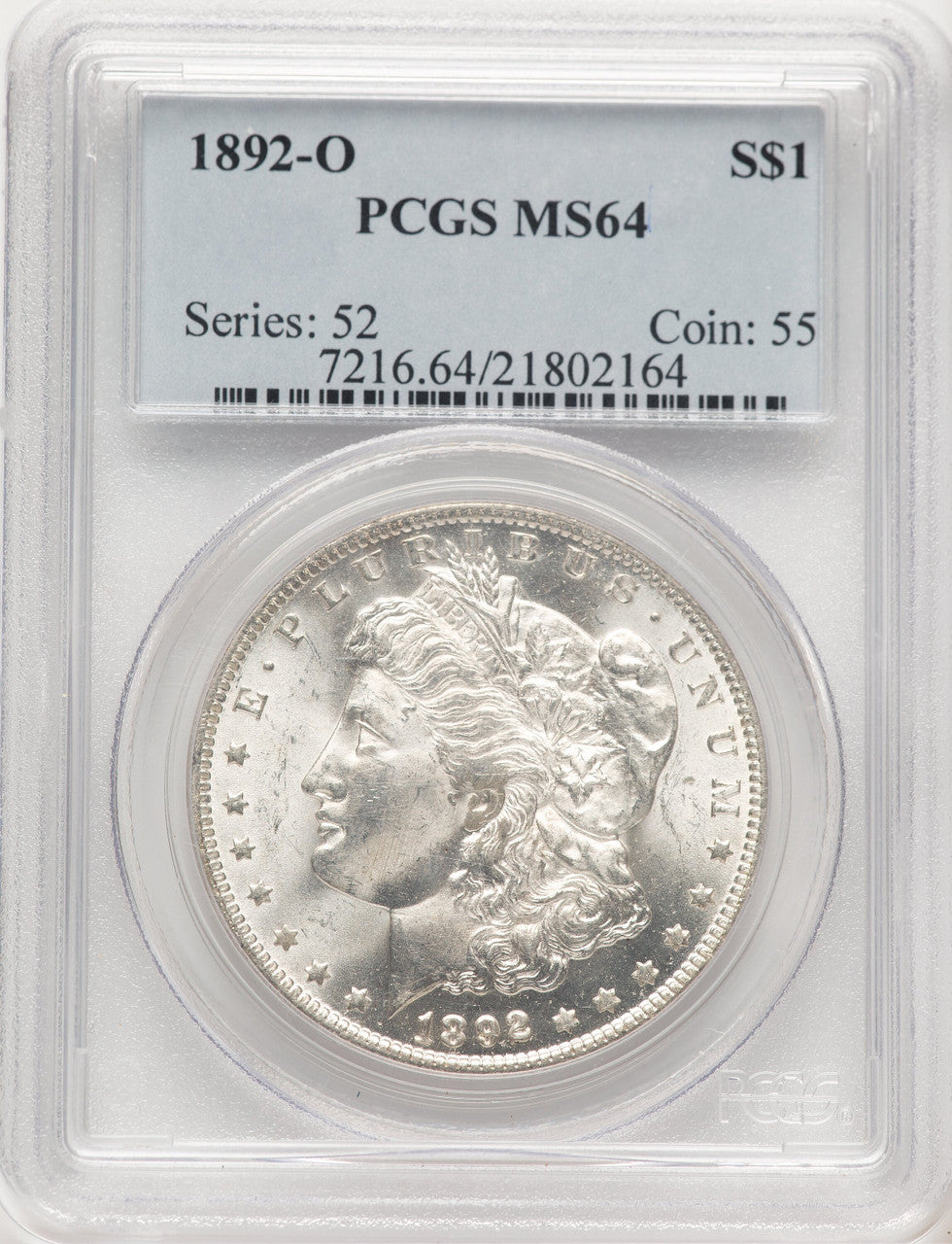 1892-O Morgan Dollar PCGS MS64 (778956026)