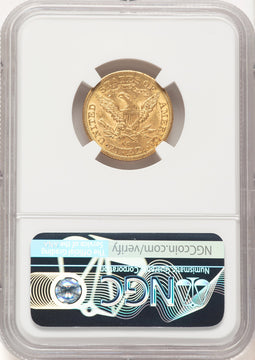 1890-CC $5 Liberty Half Eagle NGC MS62 (778956028)