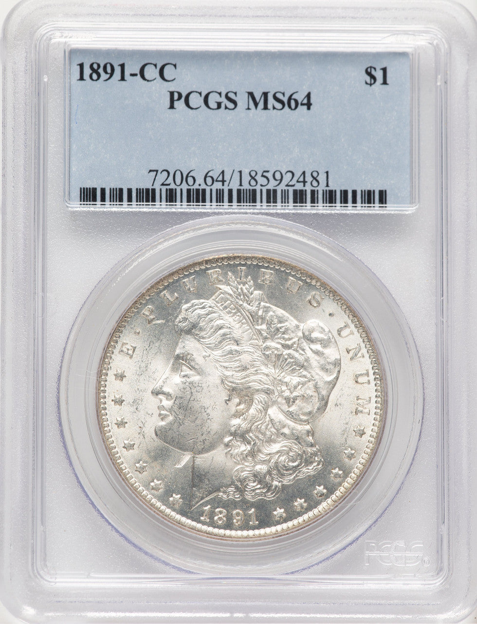 1891-CC Morgan Dollar PCGS MS64 (778956032)