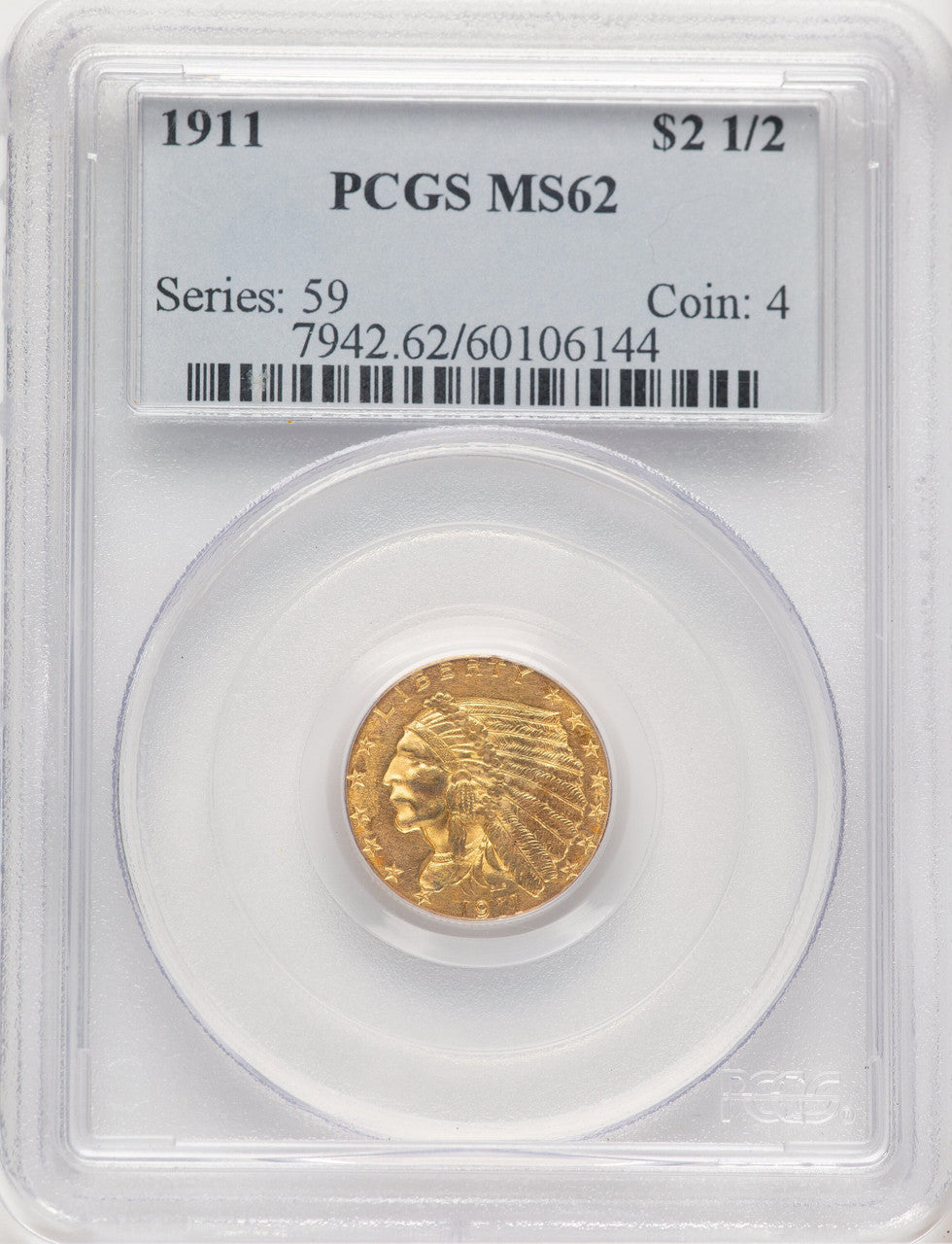 1911 $2.50 Indian Quarter Eagle PCGS MS62 (778956035)