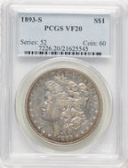 1893-S Morgan Dollar PCGS VF20