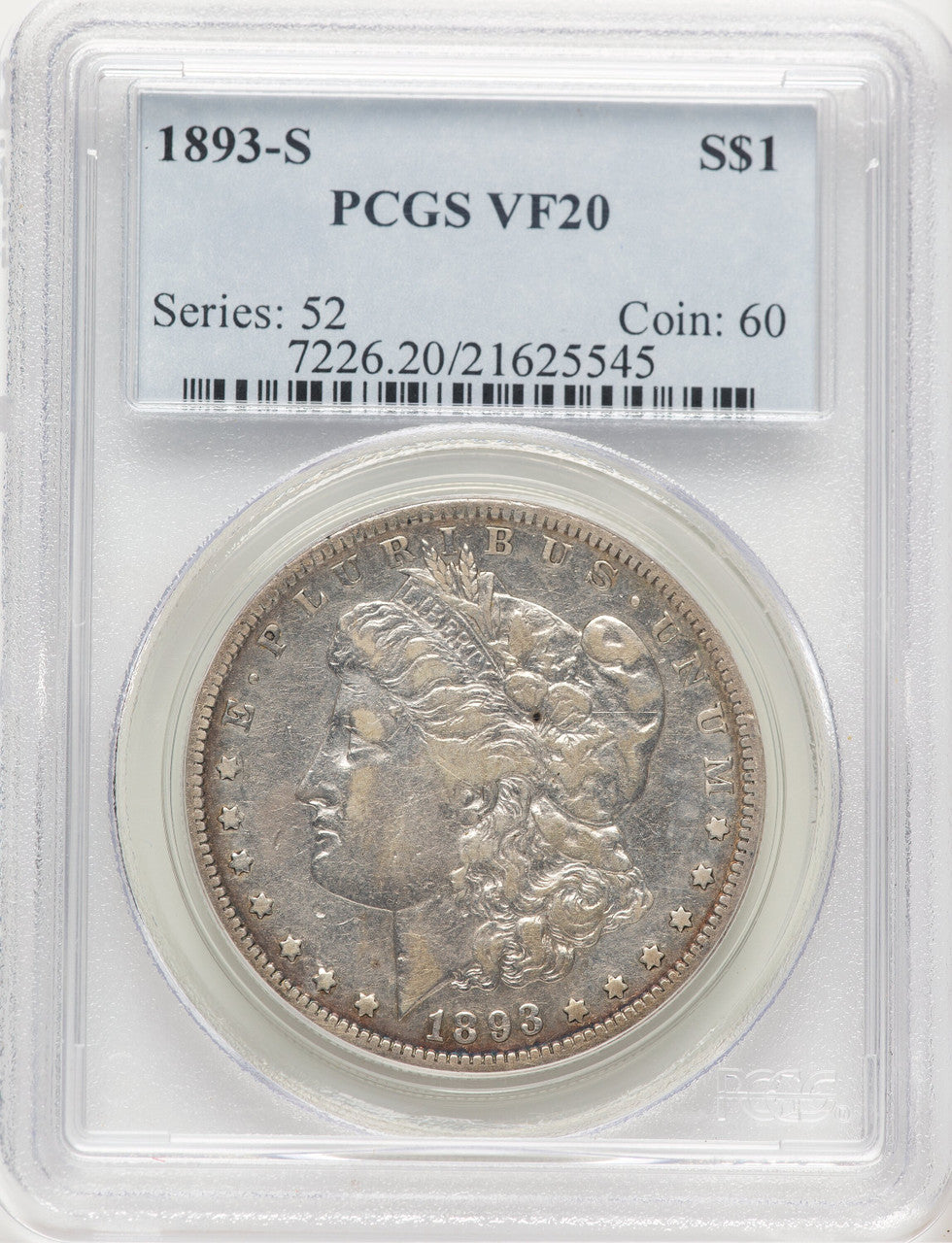 1893-S Morgan Dollar PCGS VF20