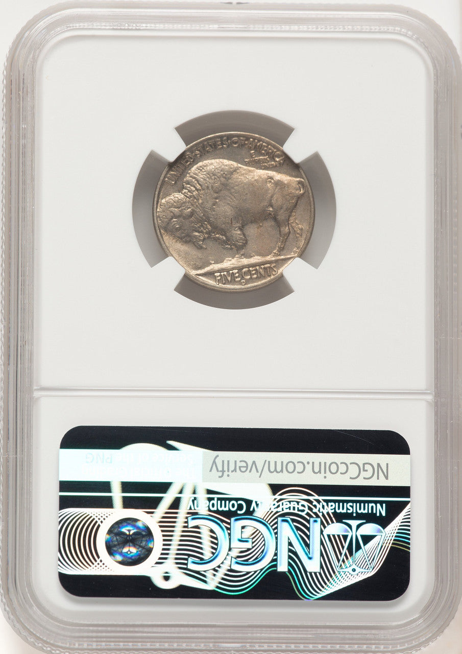 1937-D 5C Three-Legged FS-901 Buffalo Nickel NGC MS62