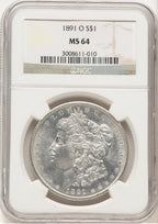 1891-O Morgan Dollar NGC MS64