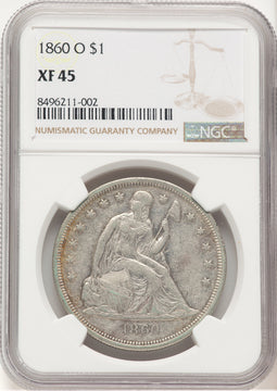 1860-O Seated Dollar NGC XF45