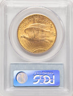 1927 $20 CAC Saint-Gaudens Double Eagle PCGS MS63