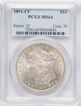 1891-CC Morgan Dollar PCGS MS64 (778970009)