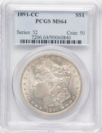 1891-CC Morgan Dollar PCGS MS64 (778970009)