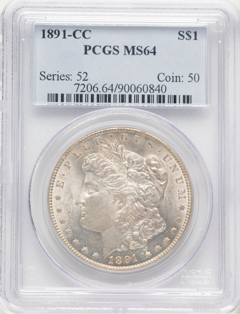 1891-CC Morgan Dollar PCGS MS64 (778970009)