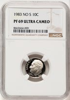 1983 10C NO S Proof Roosevelt Dime NGC PR69