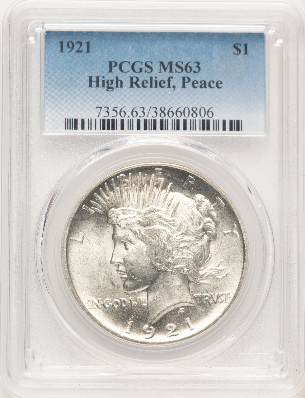 1921 Peace Dollar PCGS MS63 (778971009)