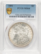 1891 Morgan Dollar PCGS MS64 (778971010)