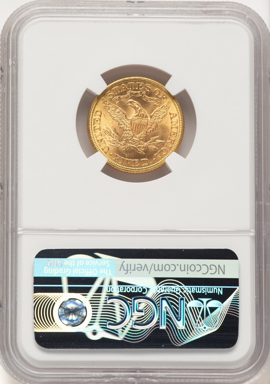 1882 $5 Liberty Half Eagle NGC MS65+ (778971045)