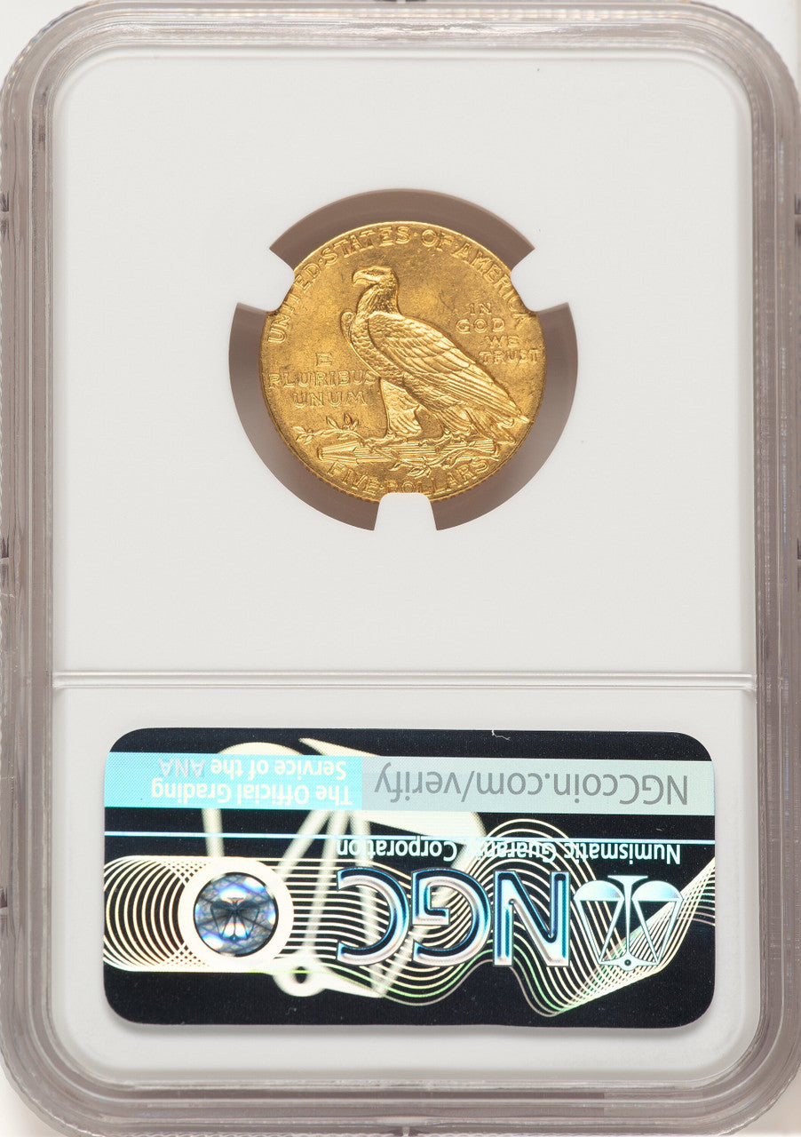 1908 $5 Indian Indian Half Eagle NGC MS64 (778971046)