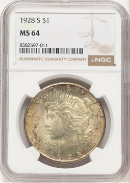 1928-S Peace Dollar NGC MS64 (778971048)