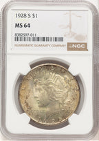 1928-S Peace Dollar NGC MS64 (778971048)