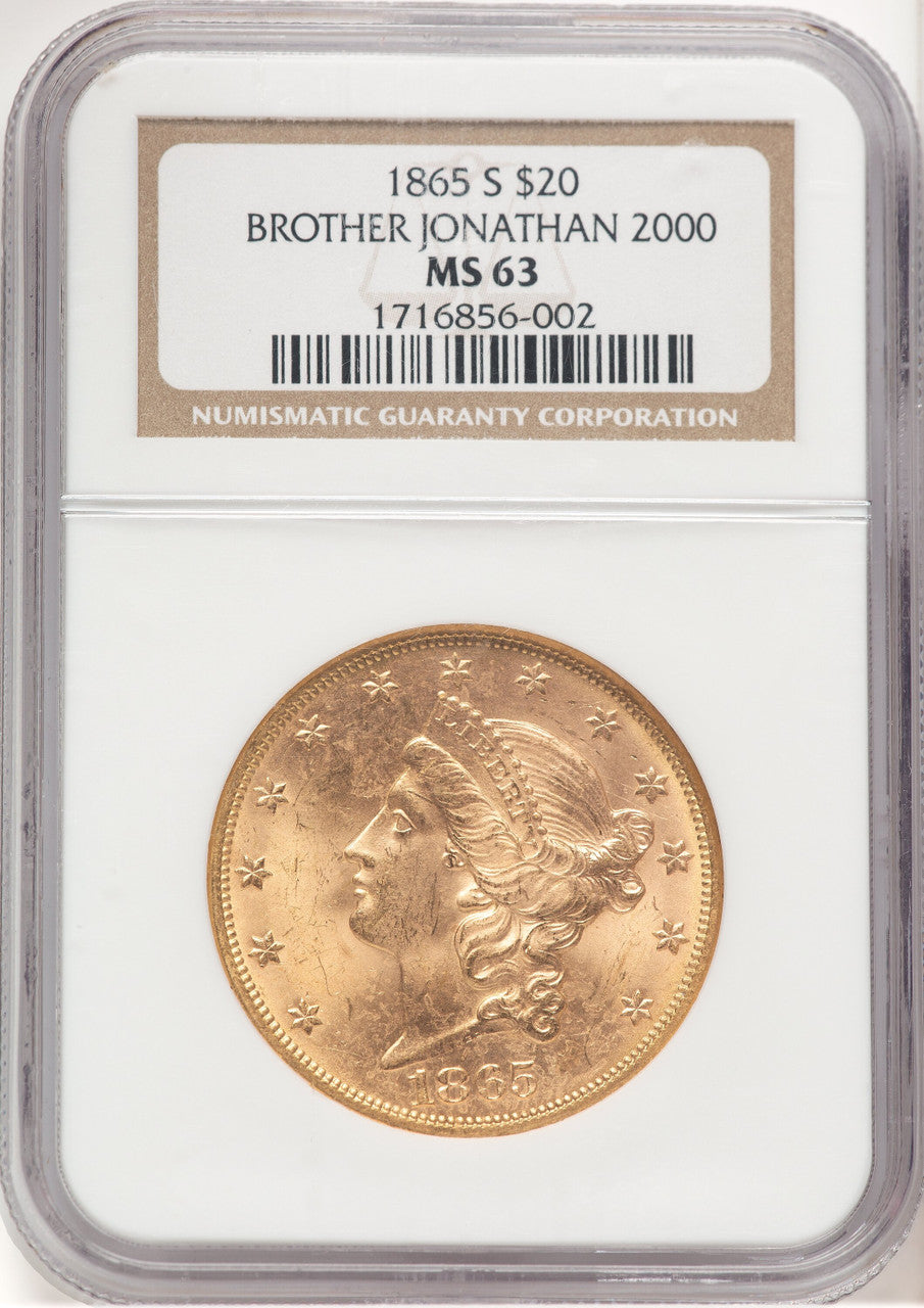 1865-S $20 Liberty Double Eagle NGC MS63 (778971049)