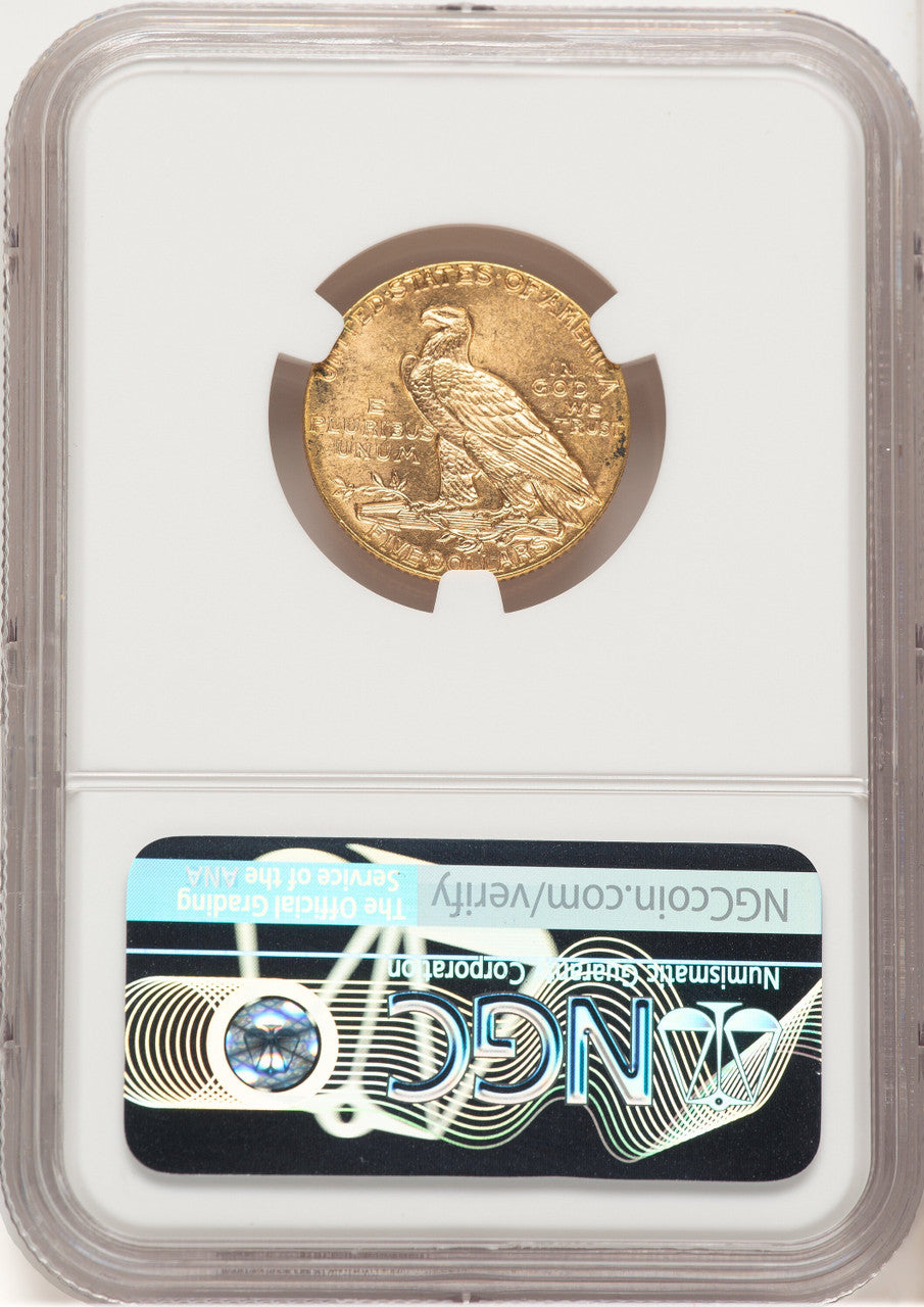 1909 $5 Indian Half Eagle NGC MS64 (778978003)