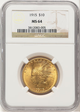 1915 $10 Indian Eagle NGC MS64 (778990002)