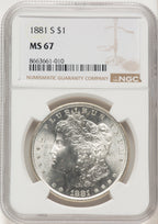 1881-S Morgan Dollar NGC MS67
