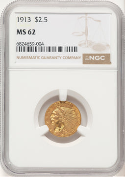 1913 $2.50 Indian Quarter Eagle NGC MS62 (778990010)